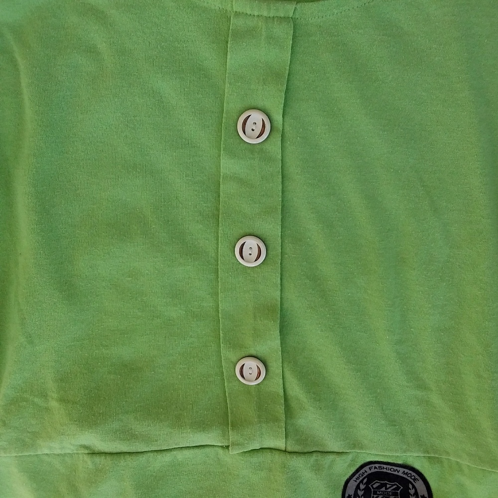 Vintage Lime Green Crop Top by Crericci - Picture 3 of 6